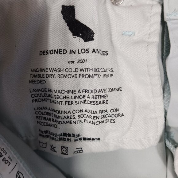 AG, Prima Crop Cigarette Leg, Mint Jeans, Size 28R, Mid Rise, Slim Fit - Picture 10 of 15